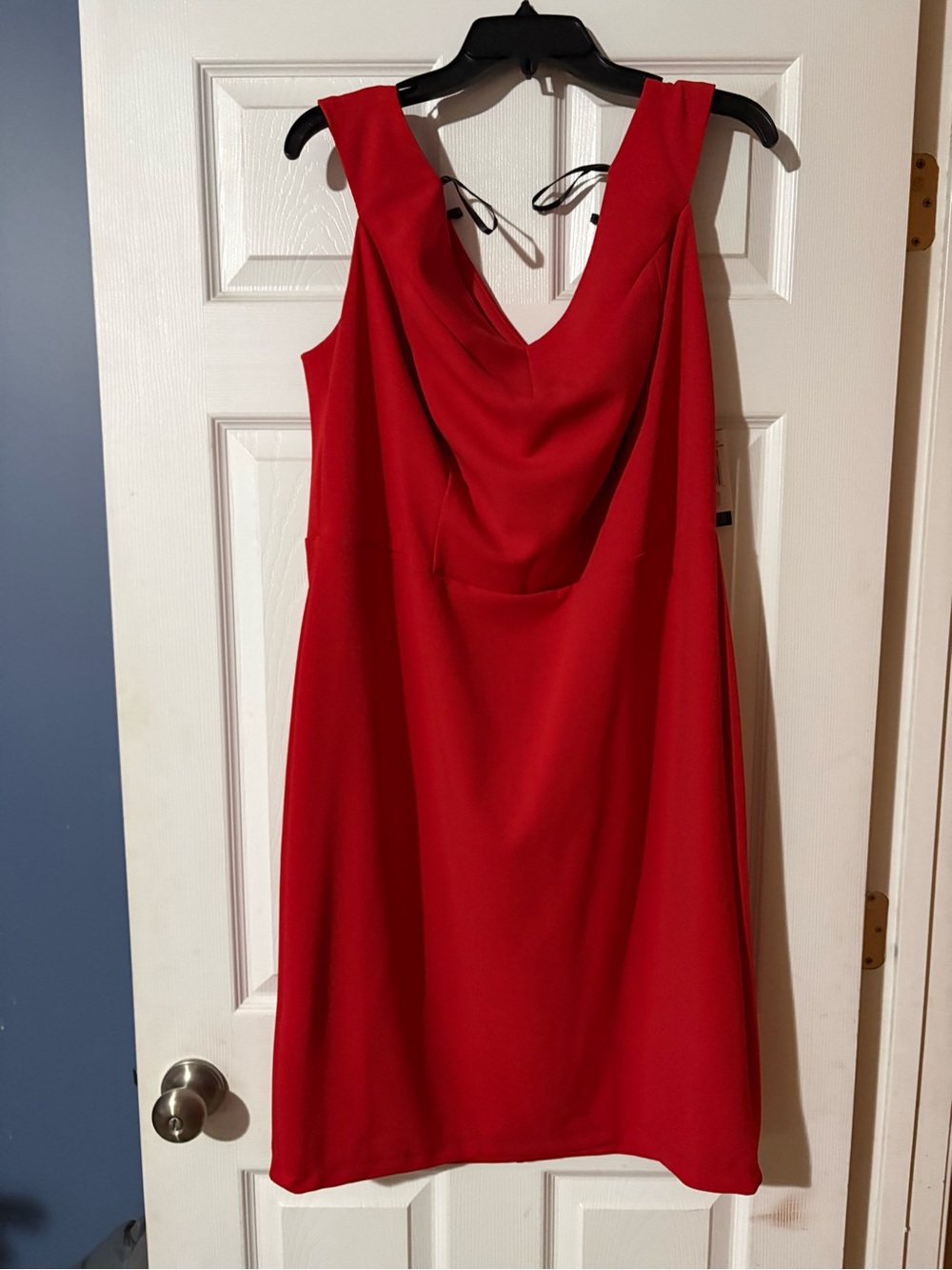 Rebecca B. Woman 18W Bright Red Off Shoulder Cocktail Dress NWT Plus Size